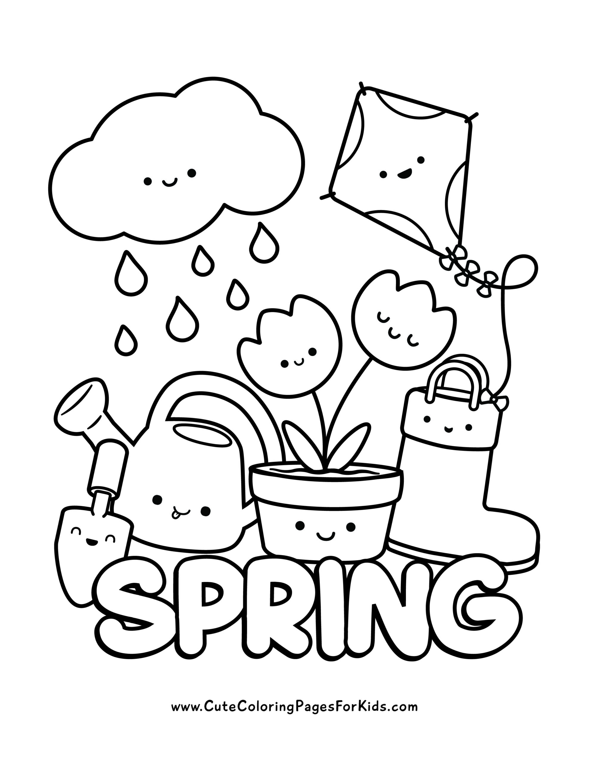 Spring Coloring Pages 14 Free Printable PDFs Cute Coloring Pages For Kids Spring Coloring Pages 14 Free Printable PDFs Cute Coloring Pages For Kids