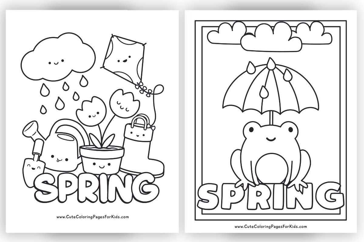 Spring Coloring Sheets Free