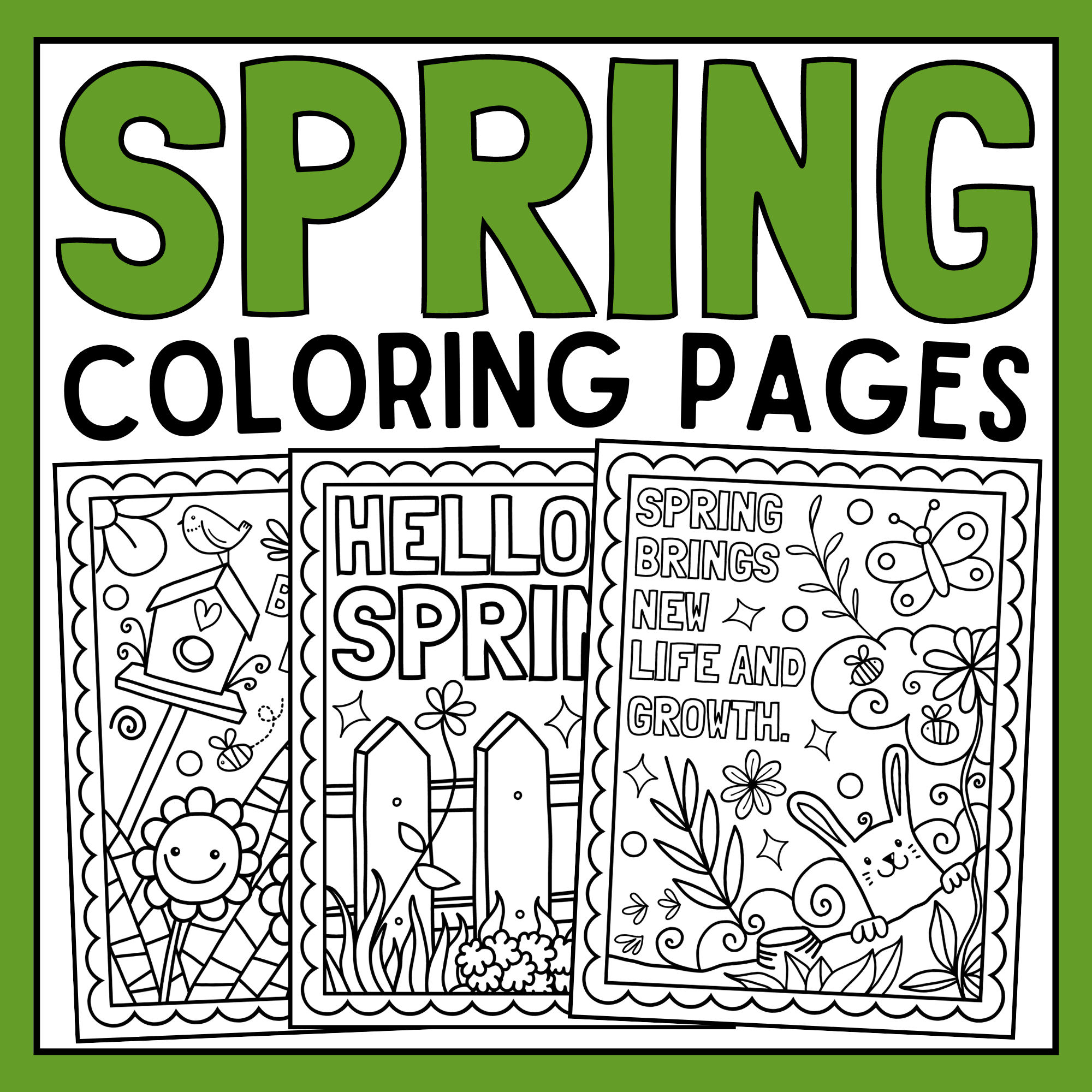 Spring Break Coloring Sheets