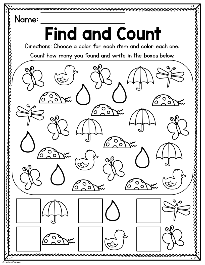 Spring Worksheets For Preschoolers