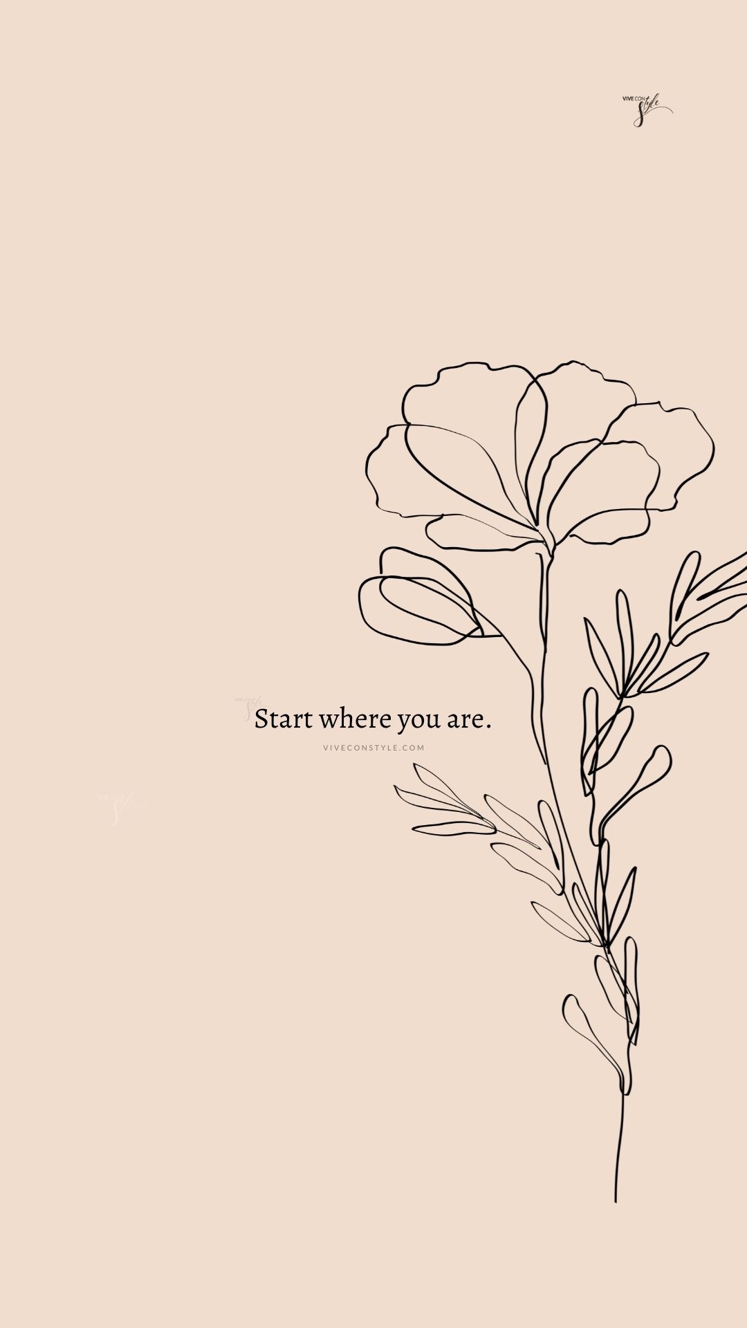 Start Where You Are Inspirational Quote Wallpaper VIVE CON STYLE Start Where You Are Inspirational Quote Wallpaper VIVE CON STYLE