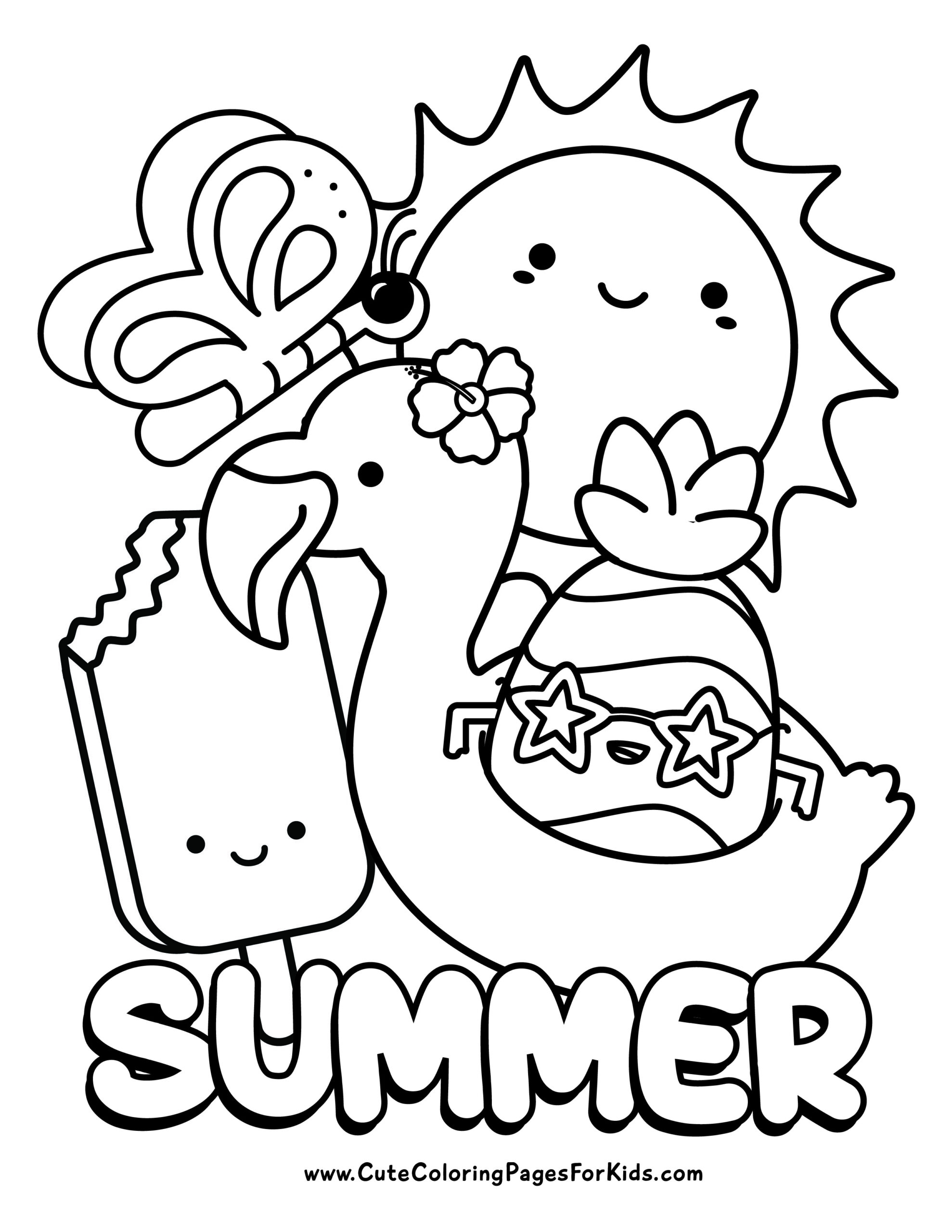 Summer Coloring Pages Free Printable
