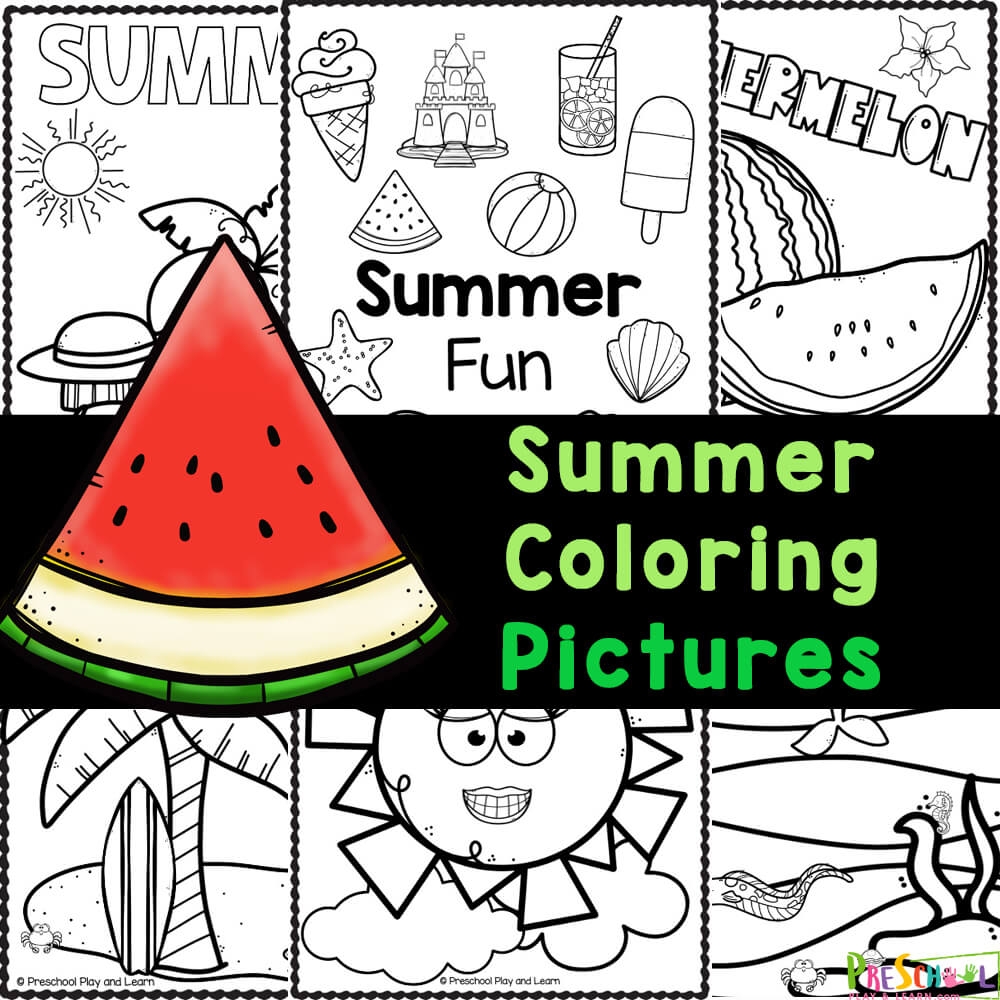 summer fun coloring sheets