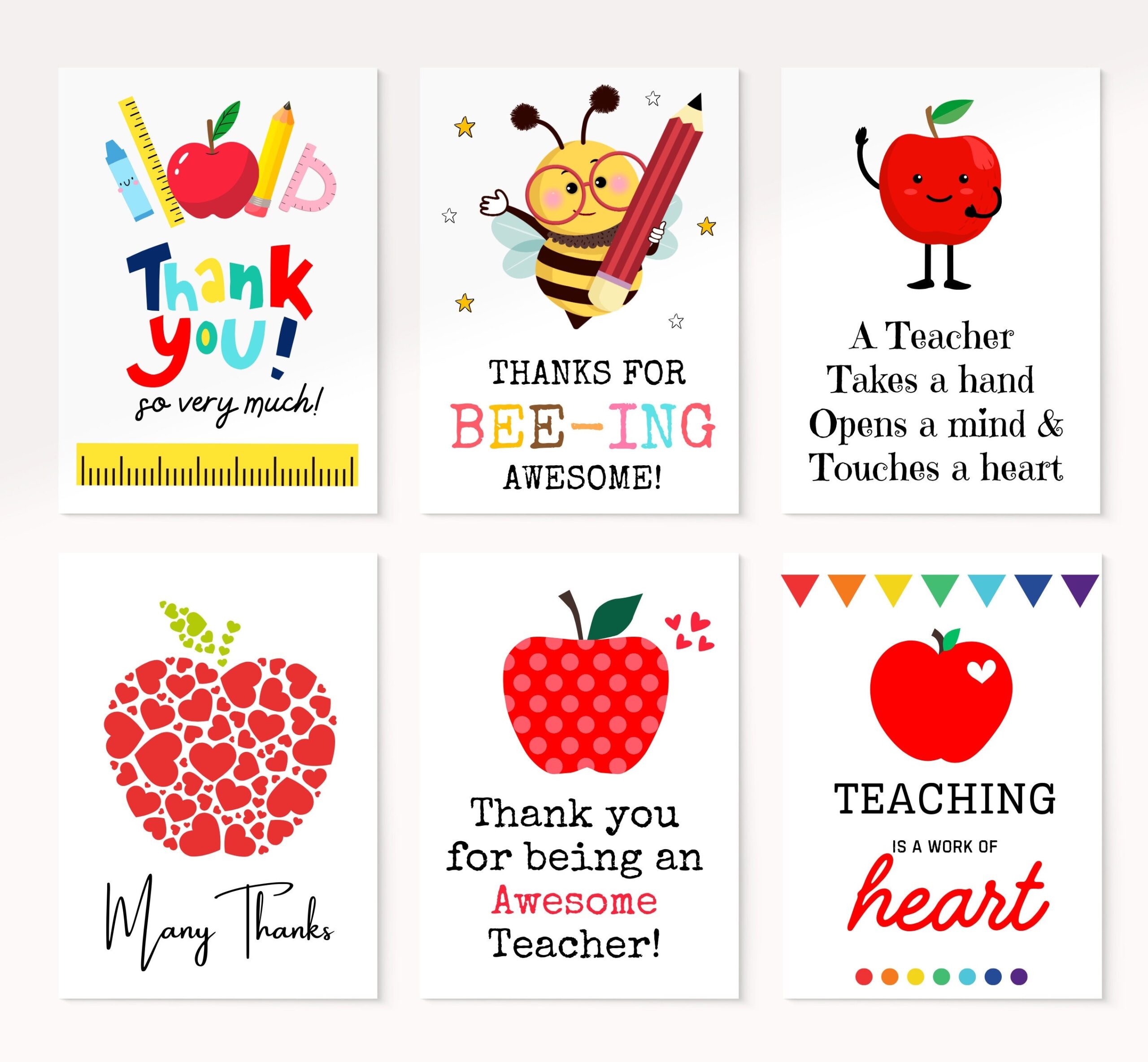 Teacher Appreciation Card Printable