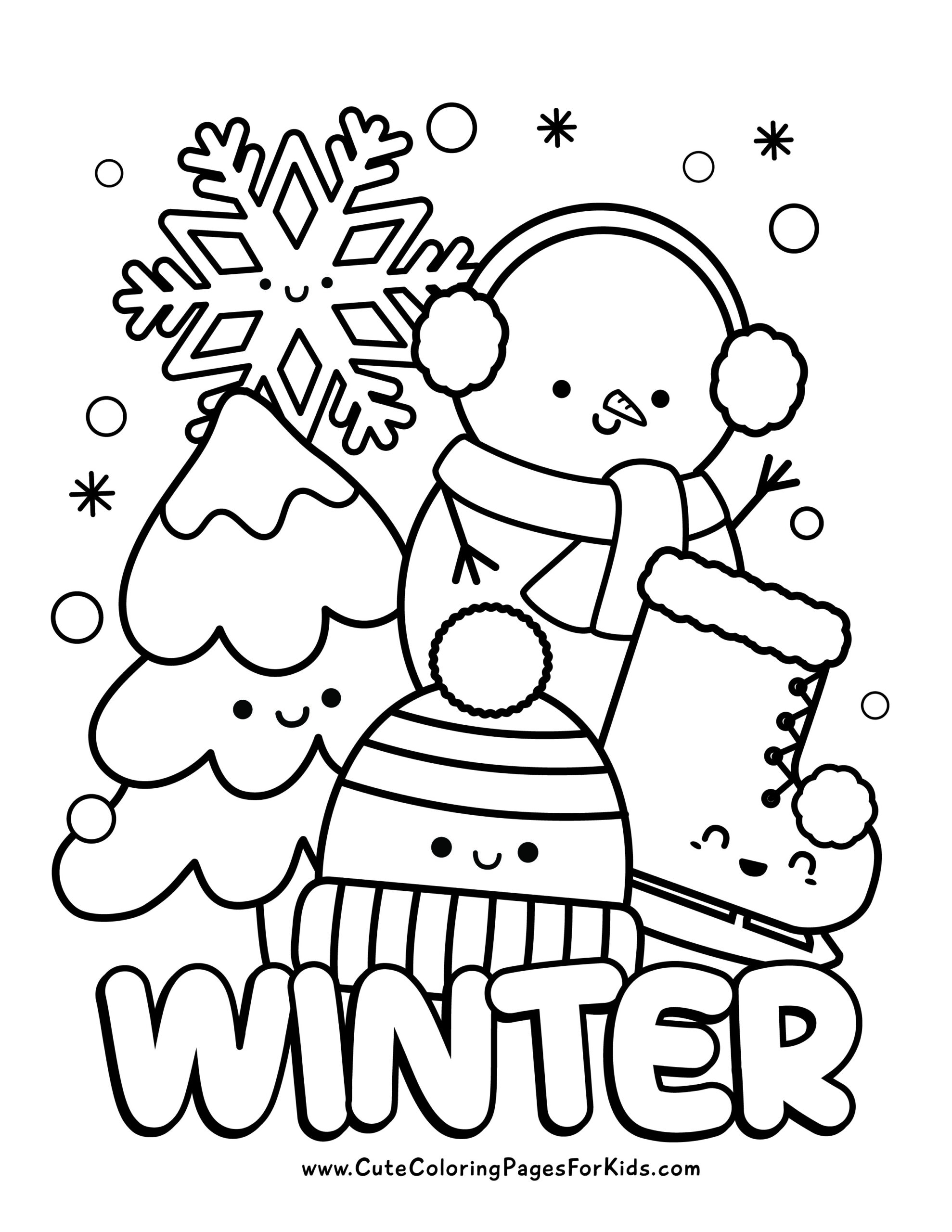 Winter Coloring Pages Printable Pdf