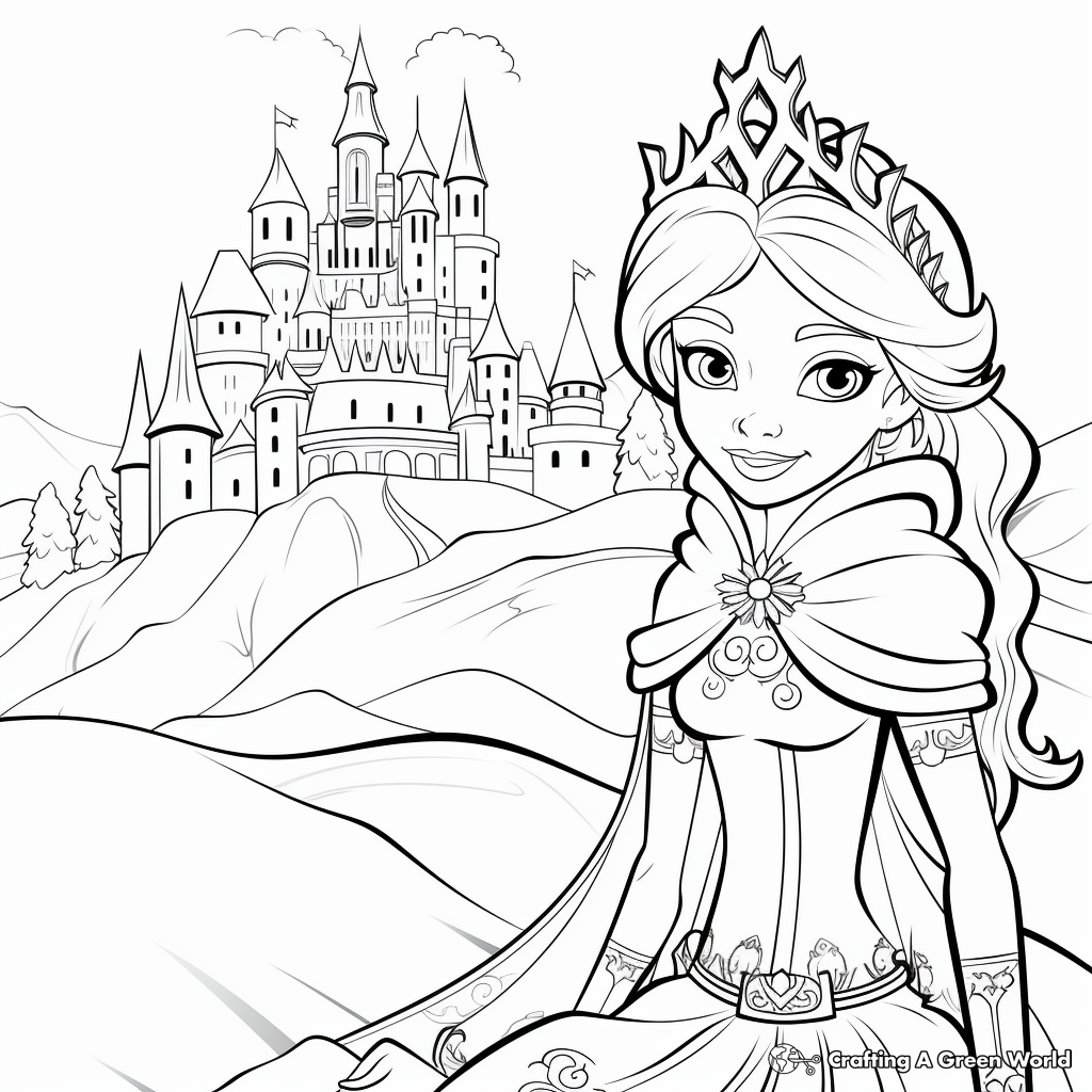 Winter Princess Coloring Pages Free Printable Winter Princess Coloring Pages Free Printable