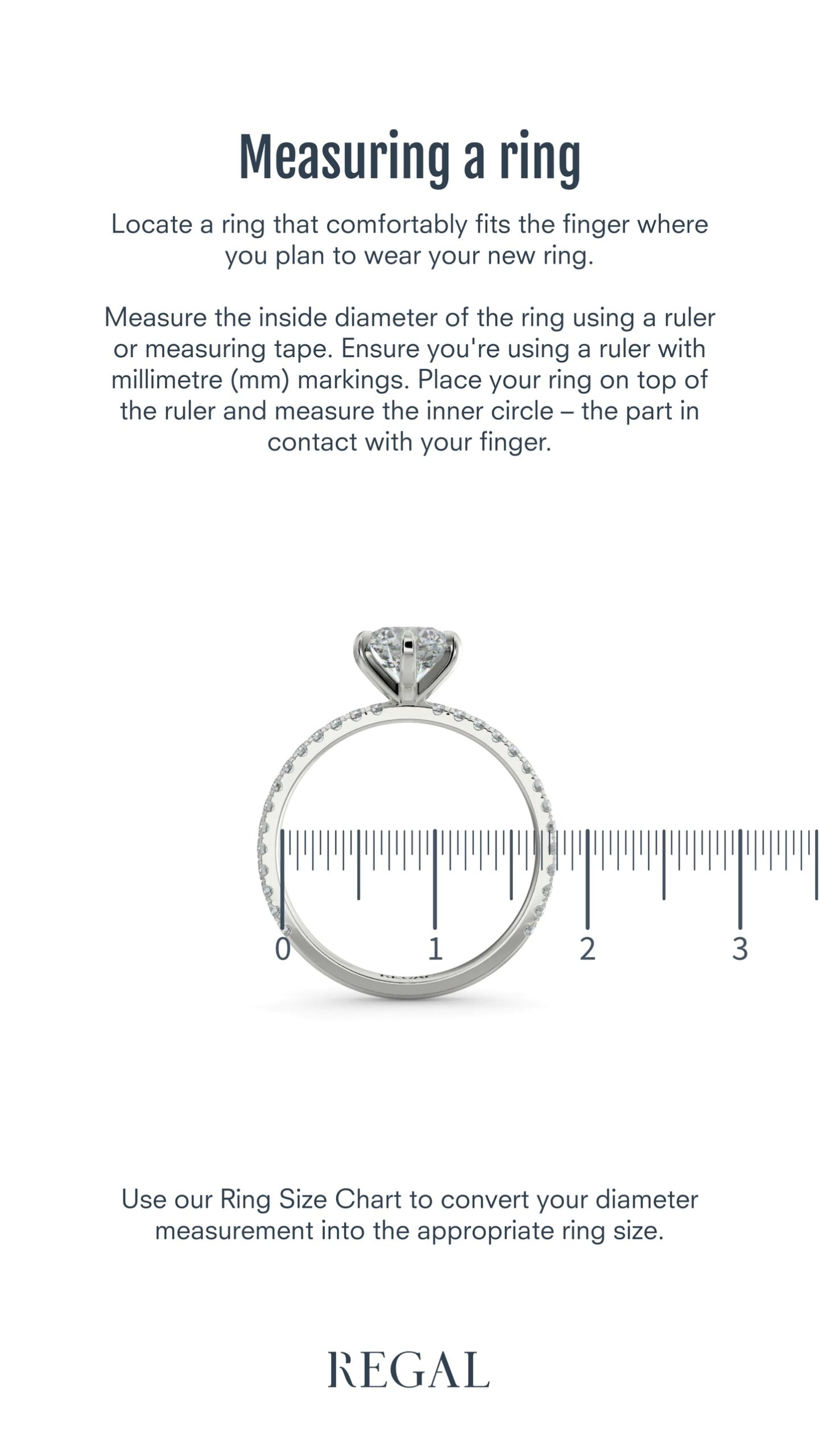 how to measure ring size from ring